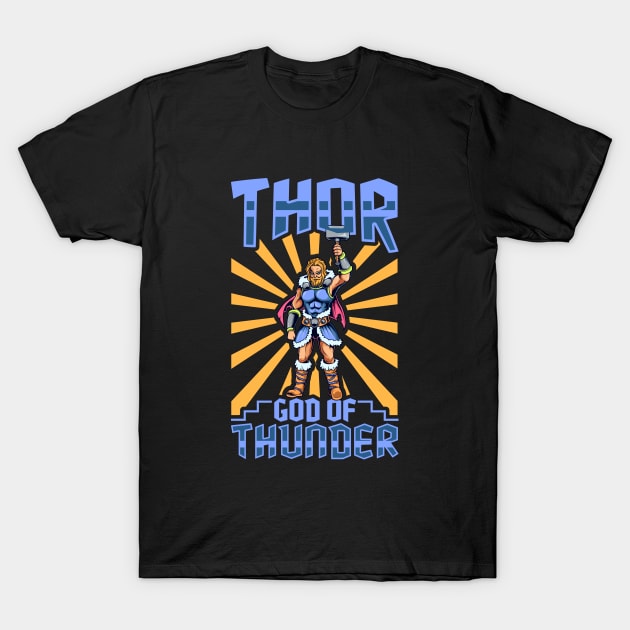 Viking thunder god Thor T-Shirt by Modern Medieval Design